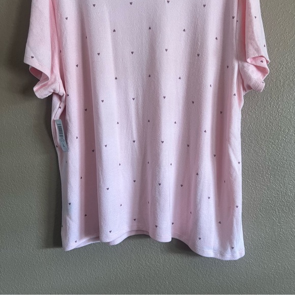 Torrid Super Soft Short Sleeve Lounge Sleep Tee with Heart Pattern Size 2 NWT - Picture 10 of 11